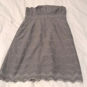 Jcrew eyelet strapless dress with pockets 4